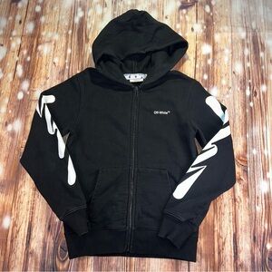 OFF-WHITE SEASONAL Hooded Sweatshirt 
Black Size XS Unisex